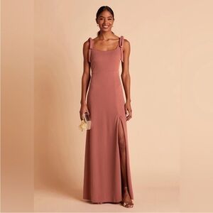 Birdy Grey Crepe Alex Maxi Dress with Slit Desert Rose - sold out online!